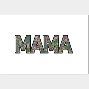 Mama loved mom floral butterfly Posters and Art